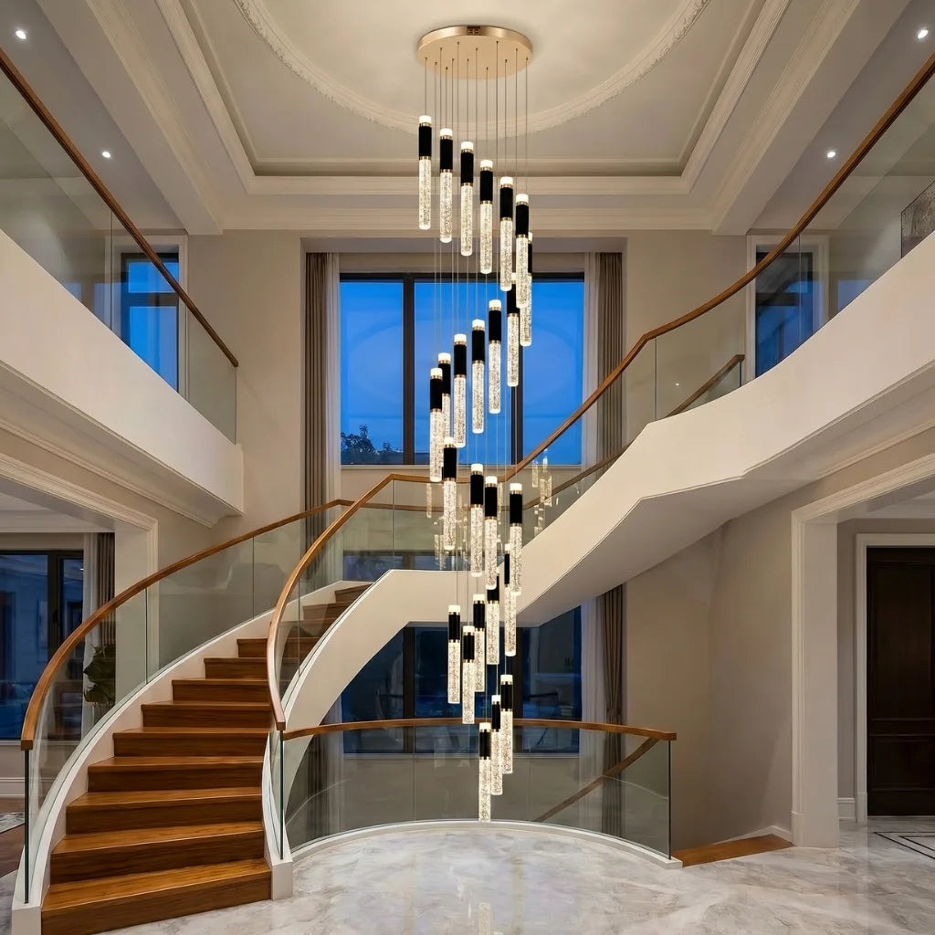Modern chandelier light fixture for elegant living room decor