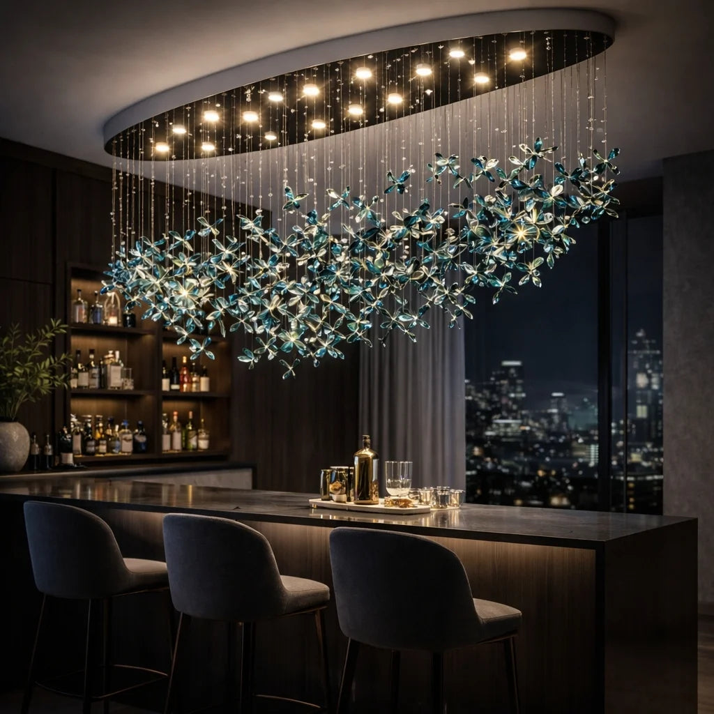 YOOGEE luxury crystal chandelier for modern dining room lighting
