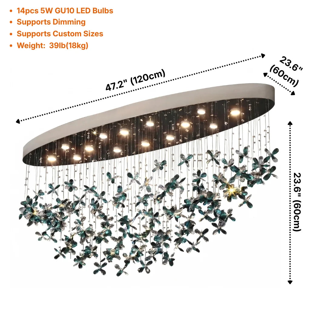 YOOGEE statement chandelier for dining room and foyer lighting