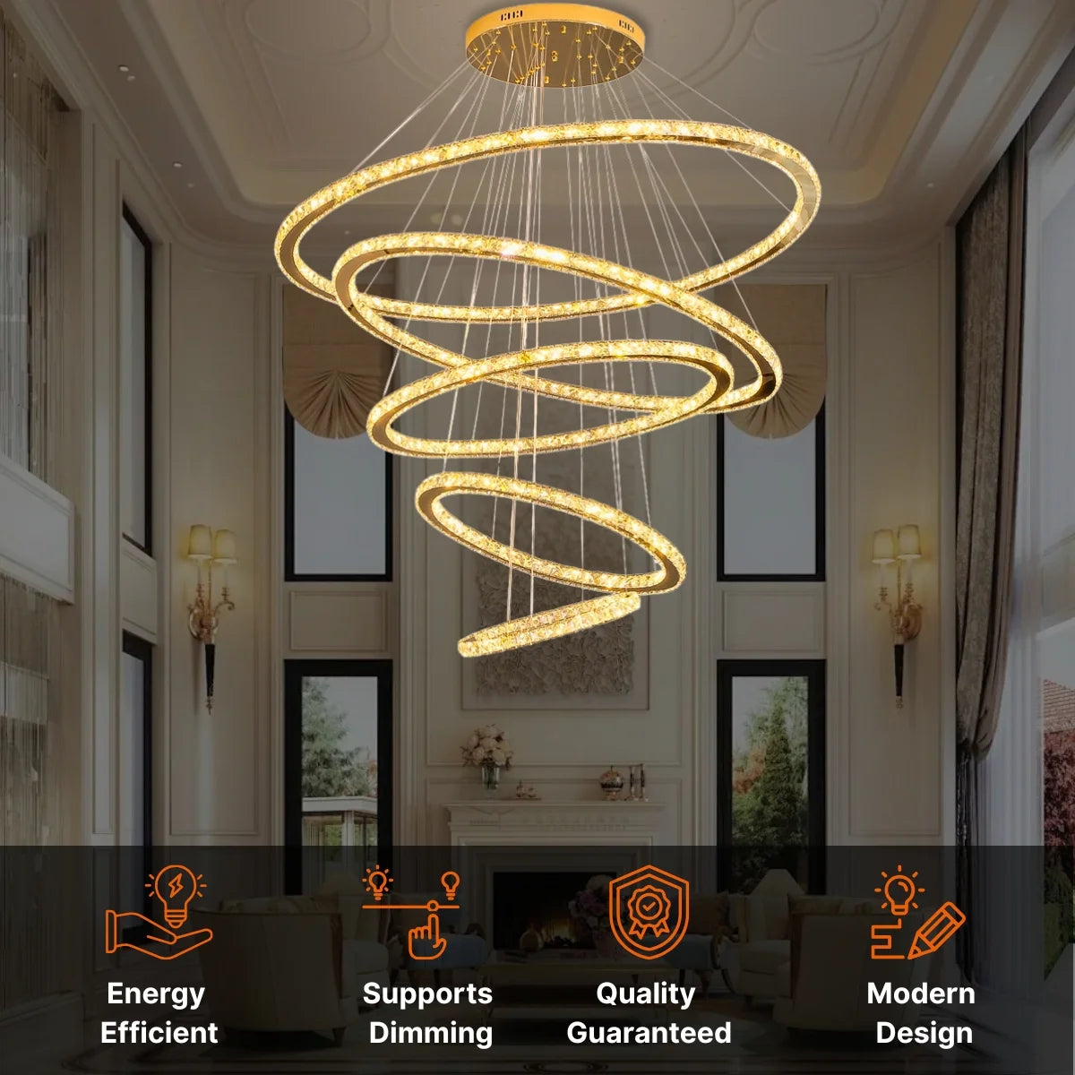 Twirl Ring Chandeliers