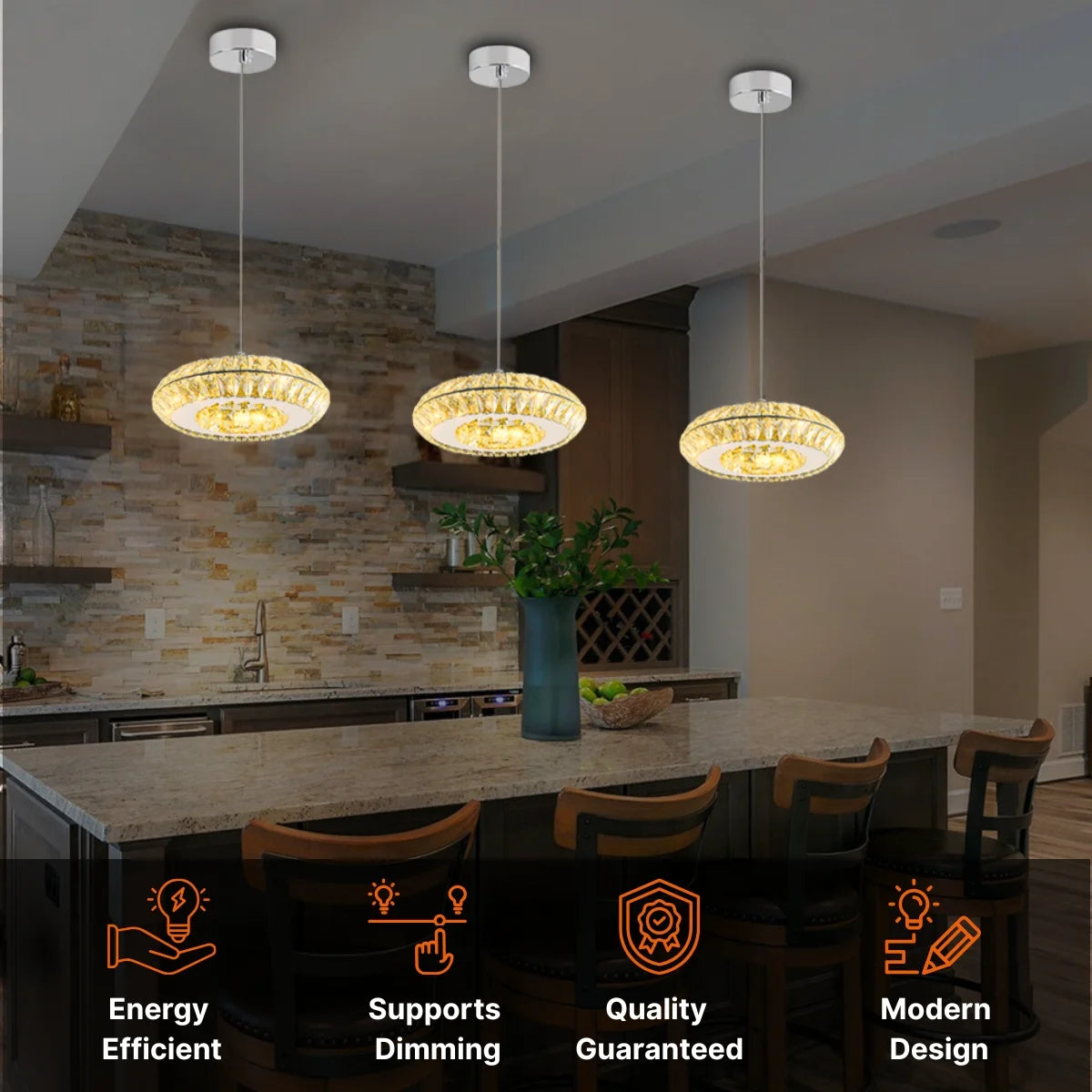Donuts Crystal Hanging Pendant Lights