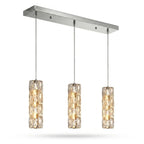 Bottle Chrome Crystal Pendant Light for Kitchen Island & Bar