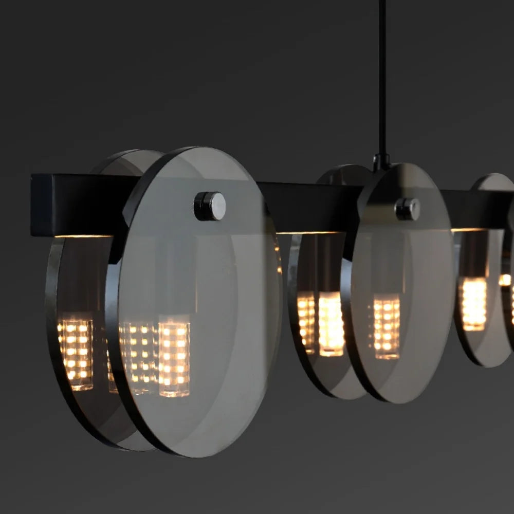 Loop Modern LED Glass Pendant Light for Dining Room & Kitchen Island