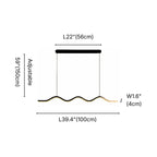 Led black dining room chandelier