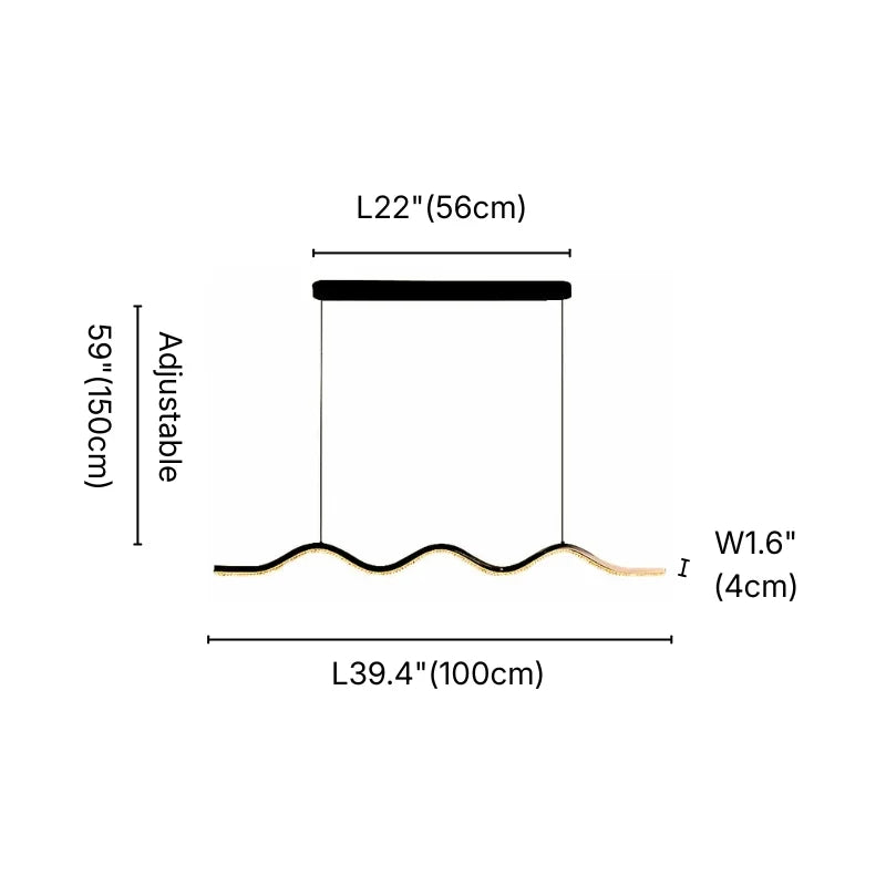 Led black dining room chandelier