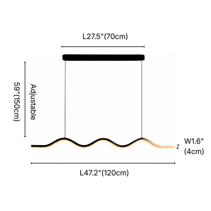 Led black dining room chandelier