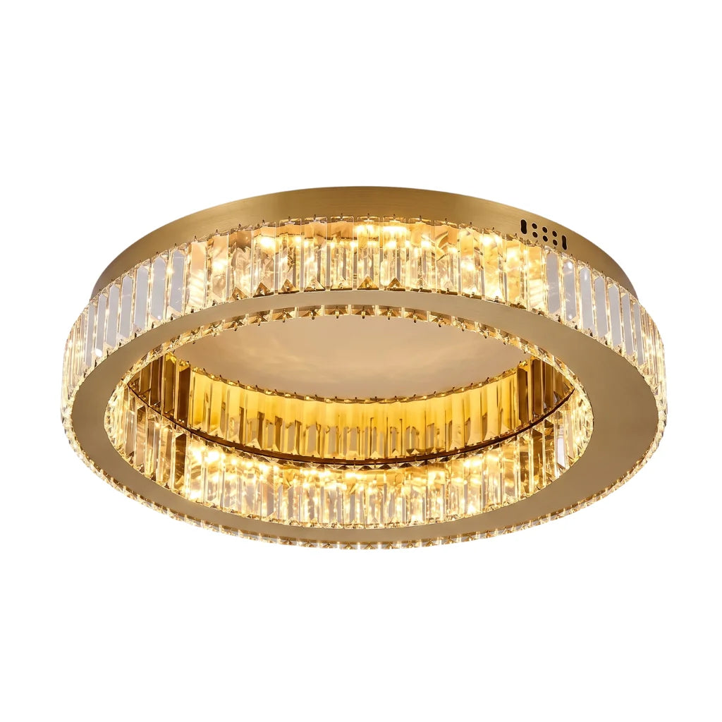 Nebula Modern Gold Crystal Ceiling Light for Living Room & Bedroom