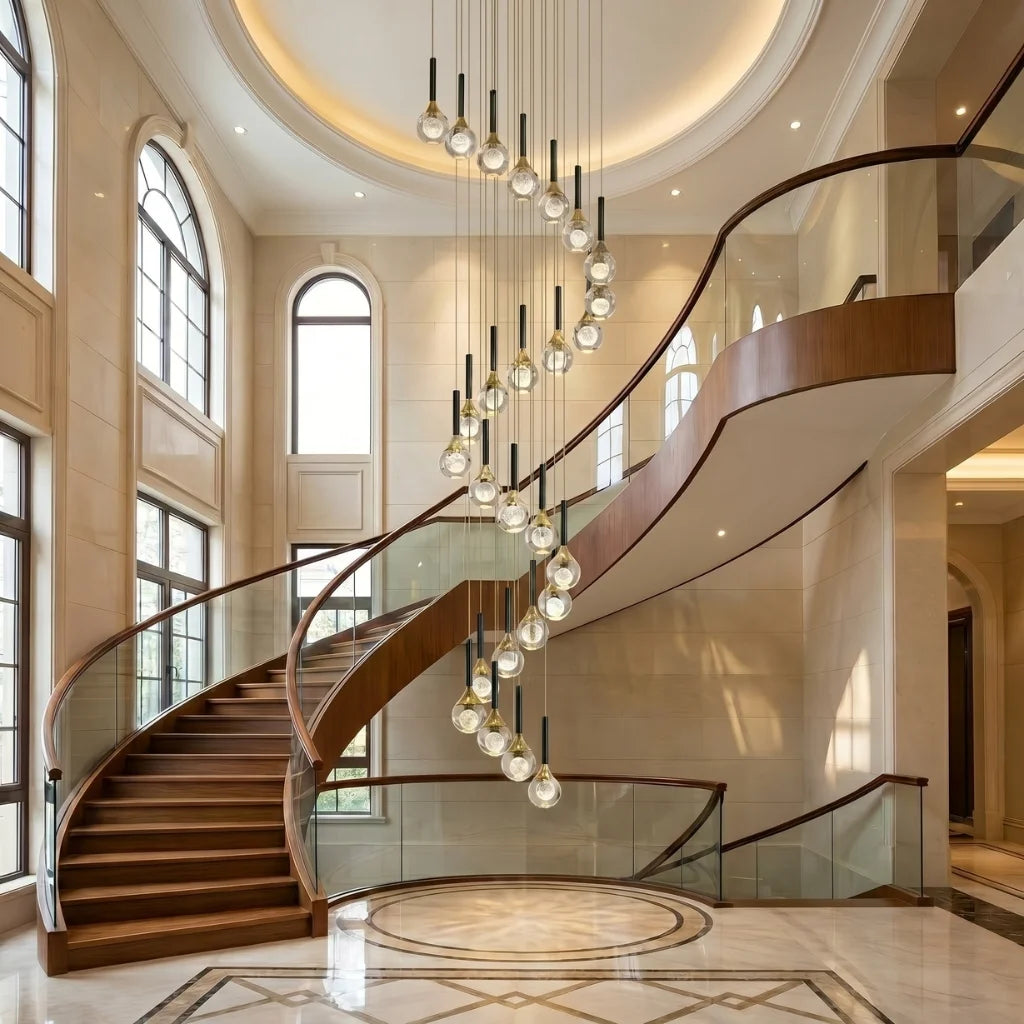 Luxury ceiling chandelier for upscale American home interiors