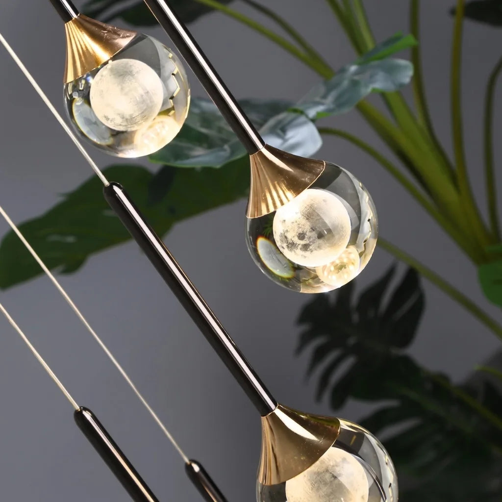 Modern chandelier light fixture for elegant living room decor