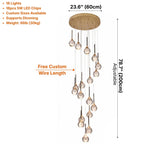 Contemporary chandelier lighting fixture for luxury home decor