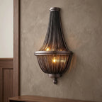 Veil Black Aluminum Chain Modern LED Wall Light for Bedroom & Living Room