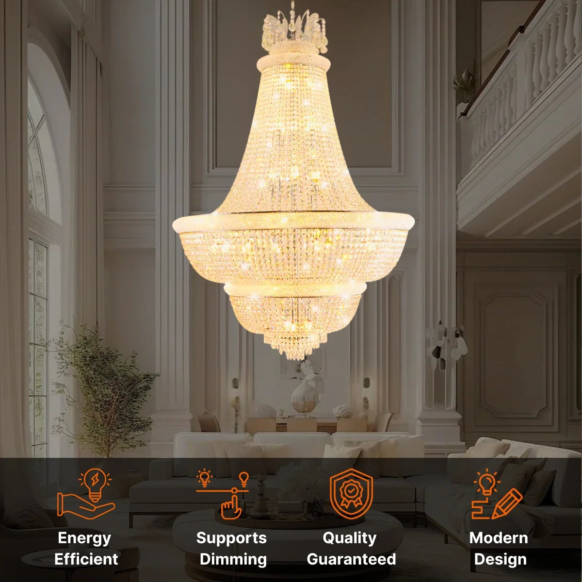 Regalia Gold Crystal Chandelier