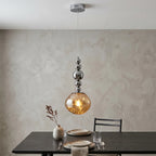 Aureliav Minimalist Glass Ball Pendant Light for Dining Room & Kitchen Island