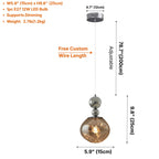 Aureliav Minimalist Glass Ball Pendant Light for Dining Room & Kitchen Island