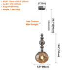 Aureliav Minimalist Glass Ball Pendant Light for Dining Room & Kitchen Island