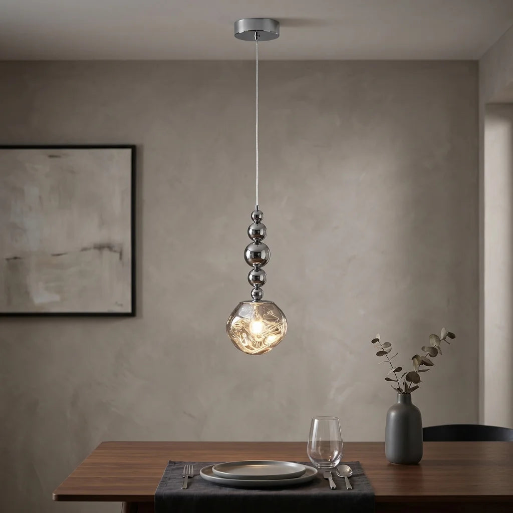 Aureliav Minimalist Glass Ball Pendant Light for Dining Room & Kitchen Island