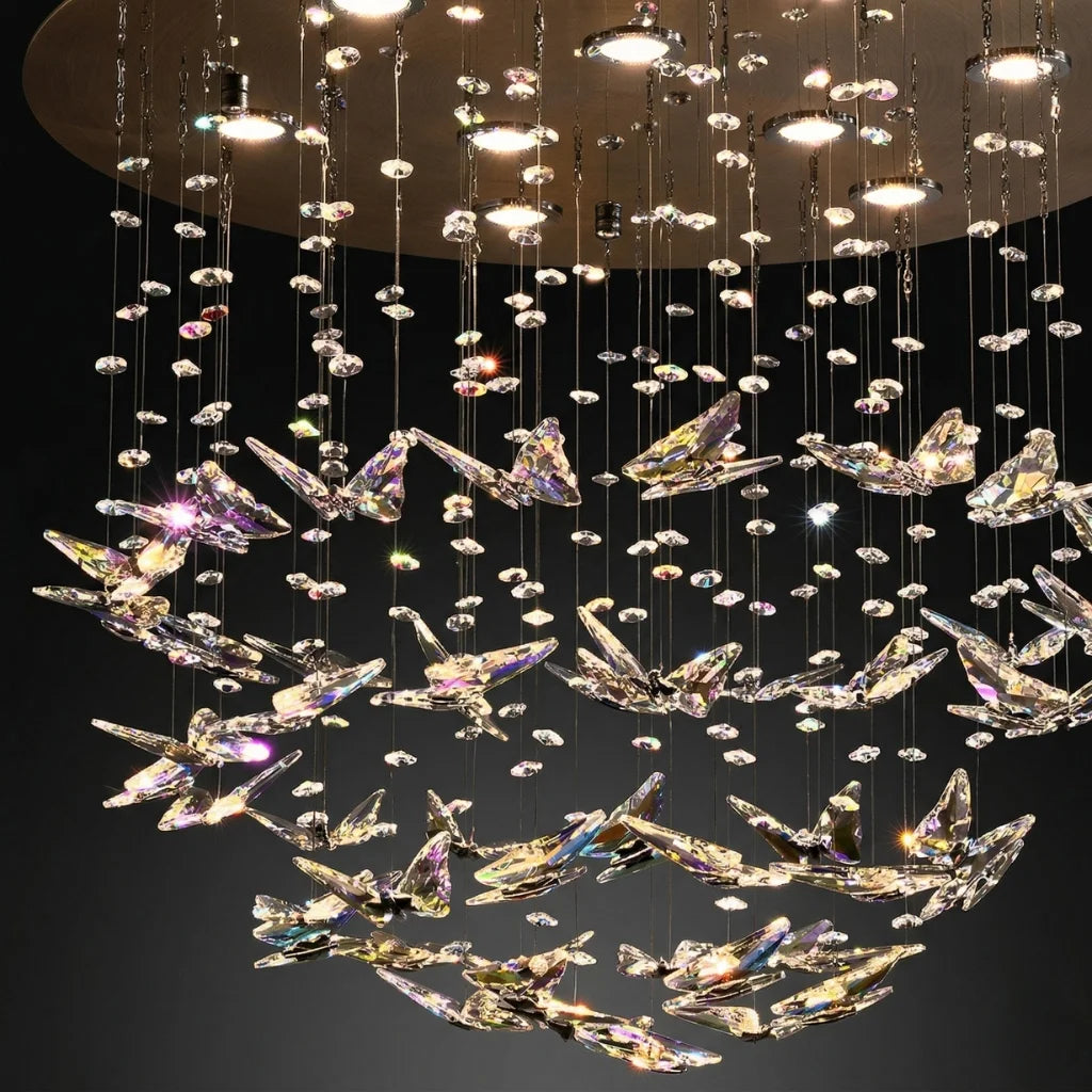 YOOGEE luxury crystal chandelier for modern dining room lighting