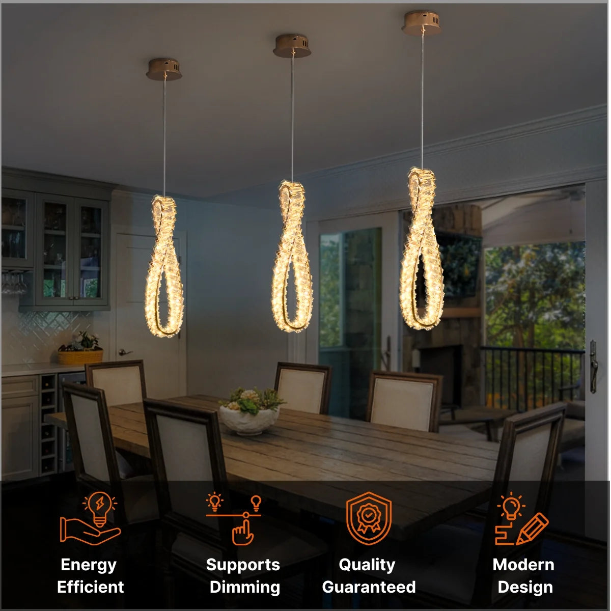 Orbit Modern Pendant lighting for kitchen Island