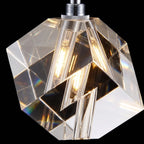 Core Black Modern Crystal Pendant Light for Kitchen Island & Dining Room