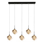 Core Black Modern Crystal Pendant Light for Kitchen Island & Dining Room