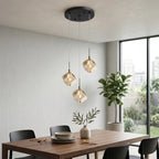 Core Black Modern Crystal Pendant Light for Kitchen Island & Dining Room