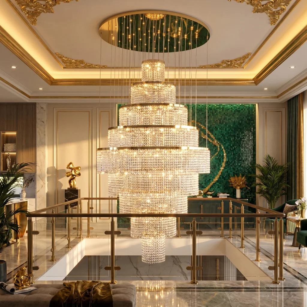 YOOGEE statement chandelier for dining room and foyer lighting