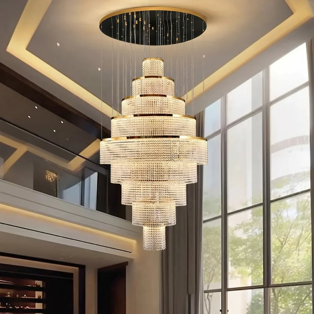 YOOGEE luxury crystal chandelier for modern dining room lighting