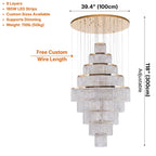Modern chandelier light fixture for elegant living room decor
