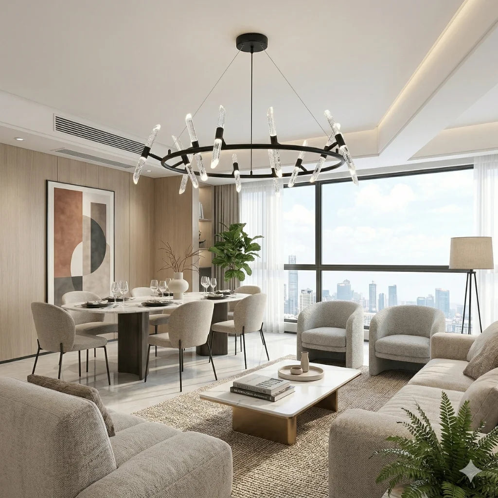 modern chandelier black