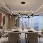 YOOGEE statement chandelier for dining room and foyer lighting