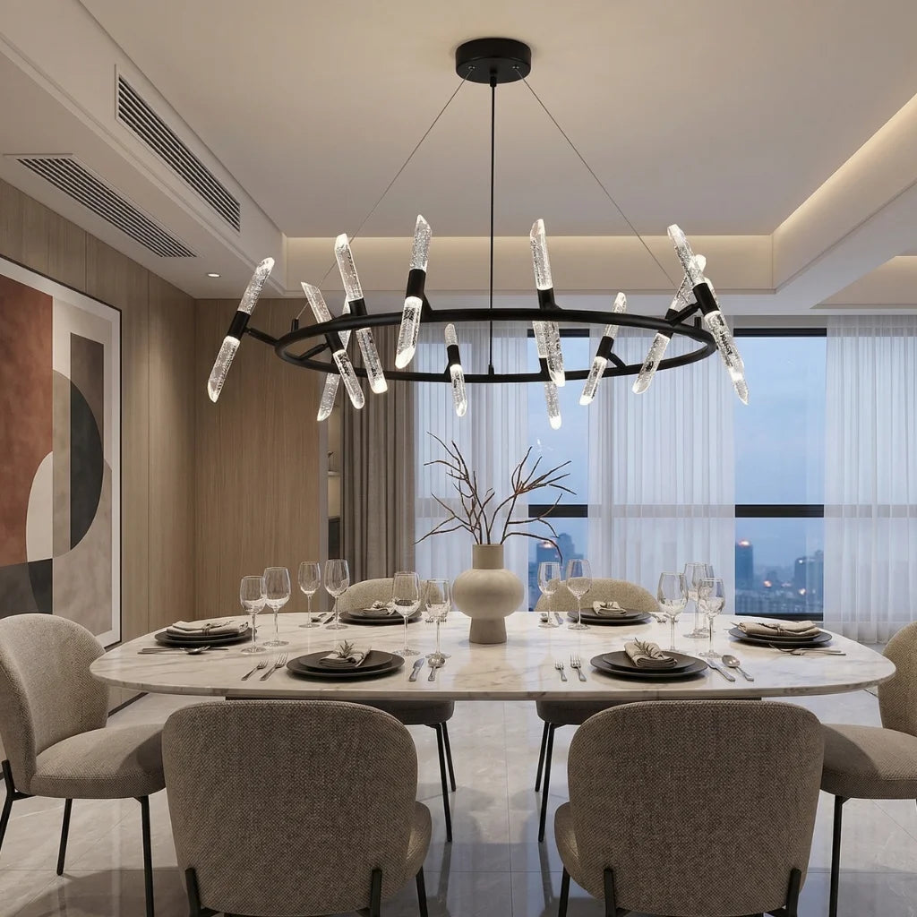 YOOGEE statement chandelier for dining room and foyer lighting