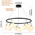 YOOGEE statement chandelier for dining room and foyer lighting