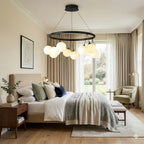 Modern chandelier light fixture for elegant living room decor