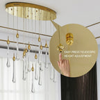 Modern chandelier light fixture for elegant living room decor