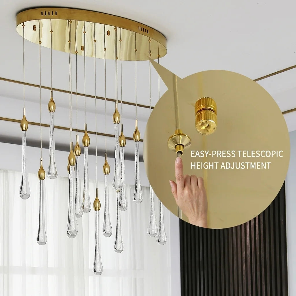 Modern chandelier light fixture for elegant living room decor