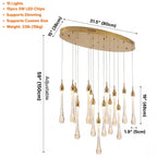 Contemporary chandelier lighting fixture for luxury home decor