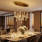 YOOGEE luxury crystal chandelier for modern dining room lighting