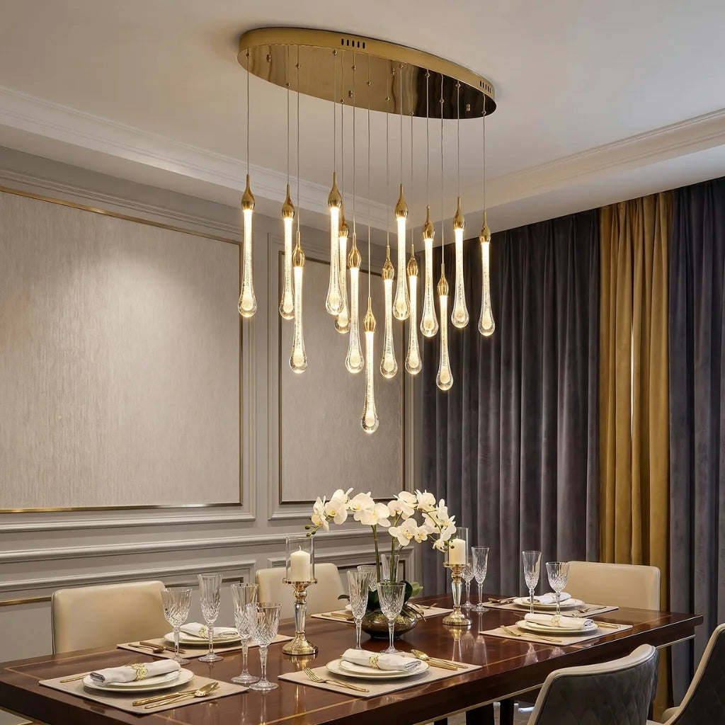 Modern chandelier light fixture for elegant living room decor