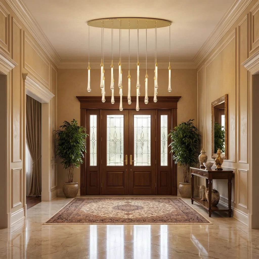 Luxury ceiling chandelier for upscale American home interiors