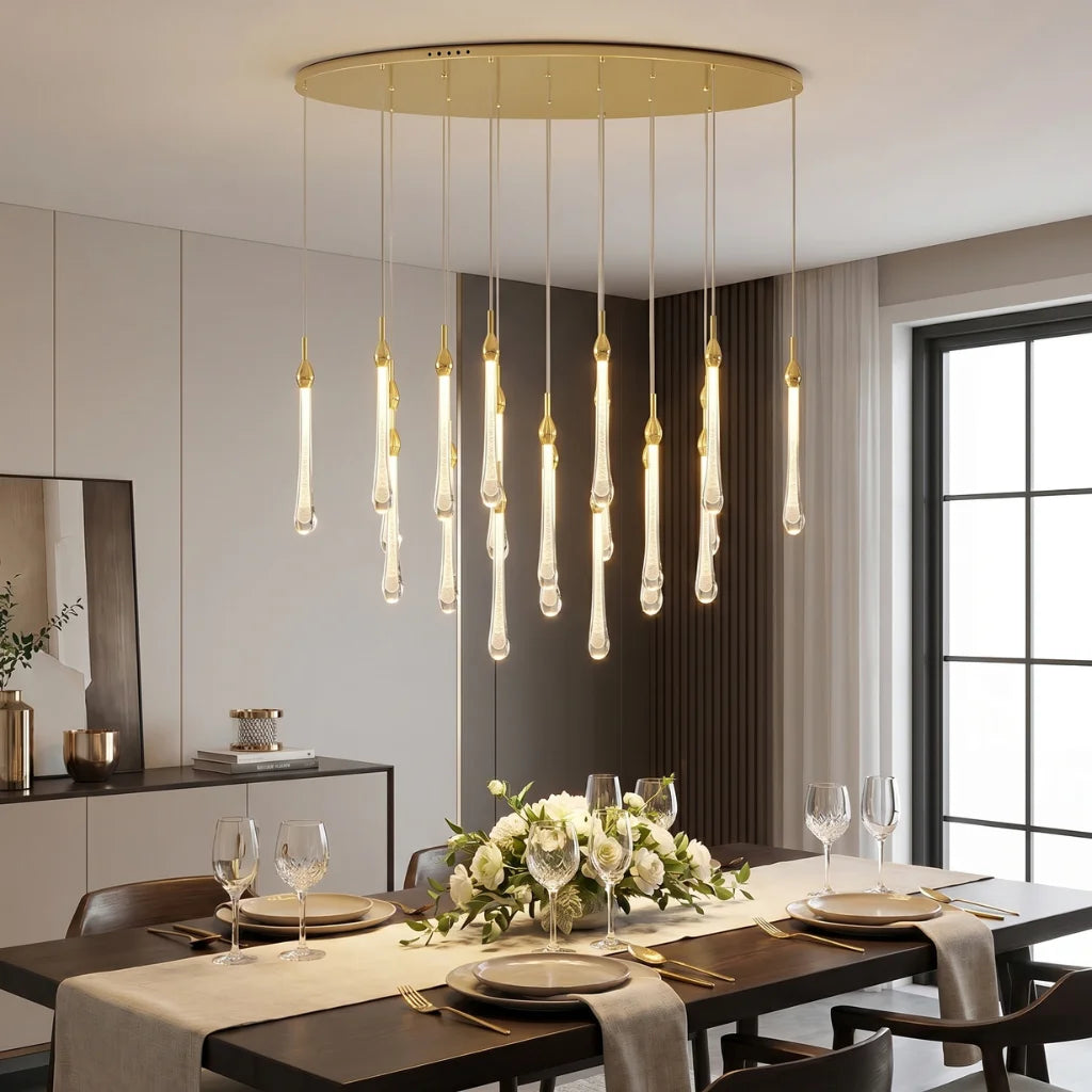 YOOGEE statement chandelier for dining room and foyer lighting