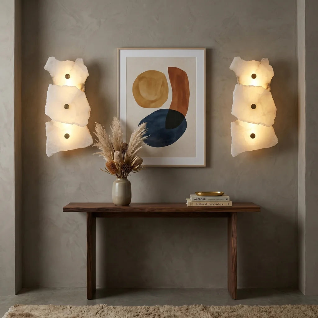 Opal Modern Marble LED Wall Sconce for Bedroom & Living Room