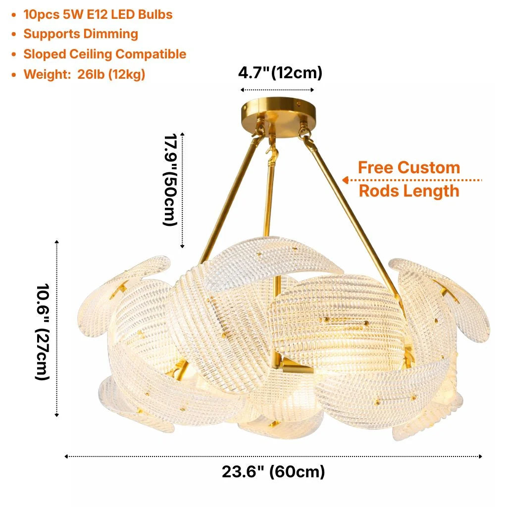 Contemporary chandelier lighting fixture for luxury home decor
