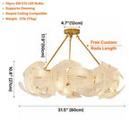 YOOGEE statement chandelier for dining room and foyer lighting