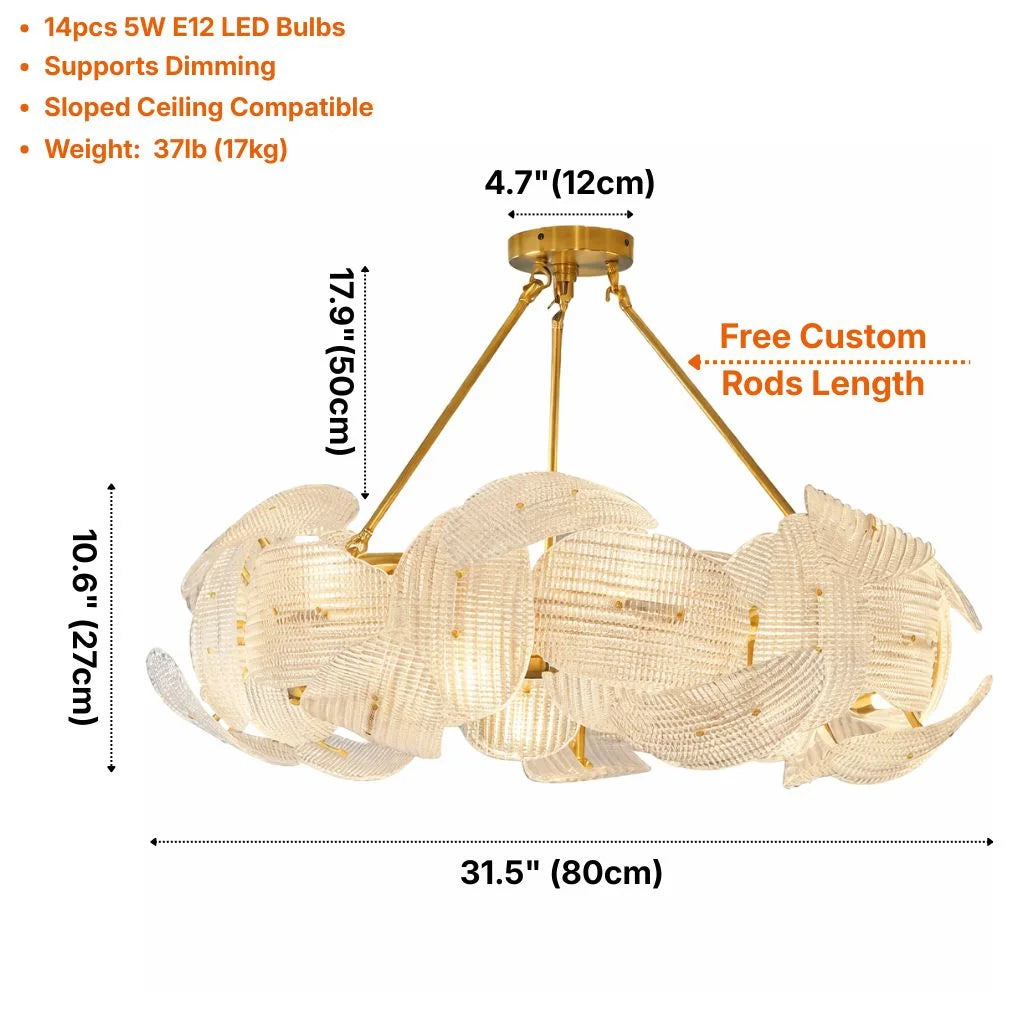 YOOGEE statement chandelier for dining room and foyer lighting