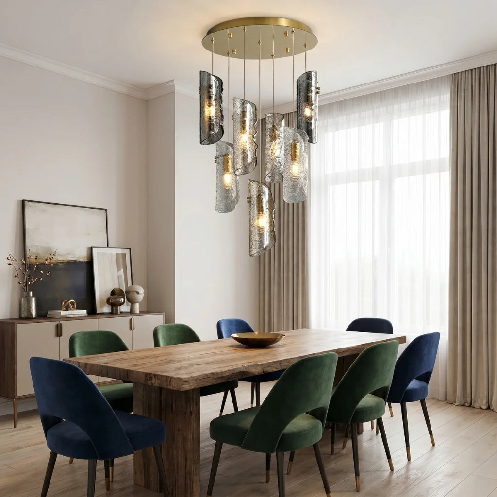 YOOGEE luxury crystal chandelier for modern dining room lighting