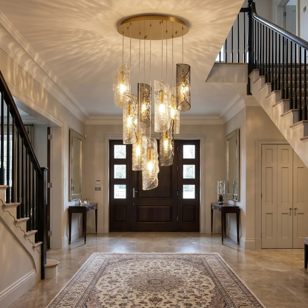 Modern chandelier light fixture for elegant living room decor