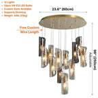 Modern chandelier light fixture for elegant living room decor