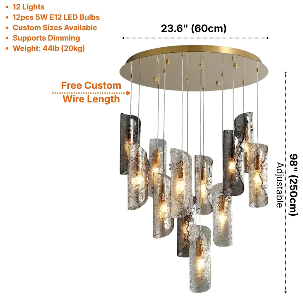 Modern chandelier light fixture for elegant living room decor
