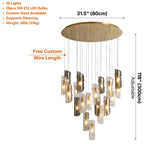 Luxury ceiling chandelier for upscale American home interiors