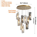 YOOGEE luxury crystal chandelier for modern dining room lighting